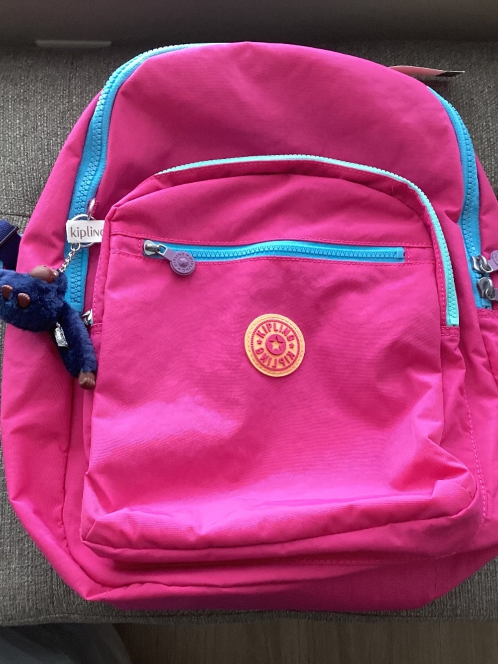 Kipling Seoul Large backpack in the Azalea Pink Color Block